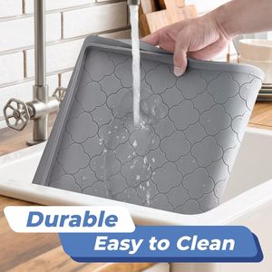 <span class=keywords><strong>Tappetino</strong></span> in Silicone Sottolavello con Drenaggio, Rivestimento Antiscivolo per Armadietto, Lavabile in Lavastoviglie, <span class=keywords><strong>Tappetino</strong></span> per Cassetto - Product Image 2