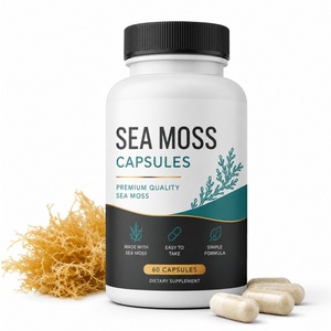 OEM Private Label <b>Himalayan</b> <b>Shilajit</b> Energy Boost 100% Lrish Sea Moss Black Seed Ashwagandha Sea Moss Capsules for Health - Product Image 1