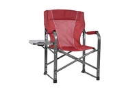 Chaise de réalisateur moderne en aluminium léger avec table d'appoint pour le camping et l'extérieur