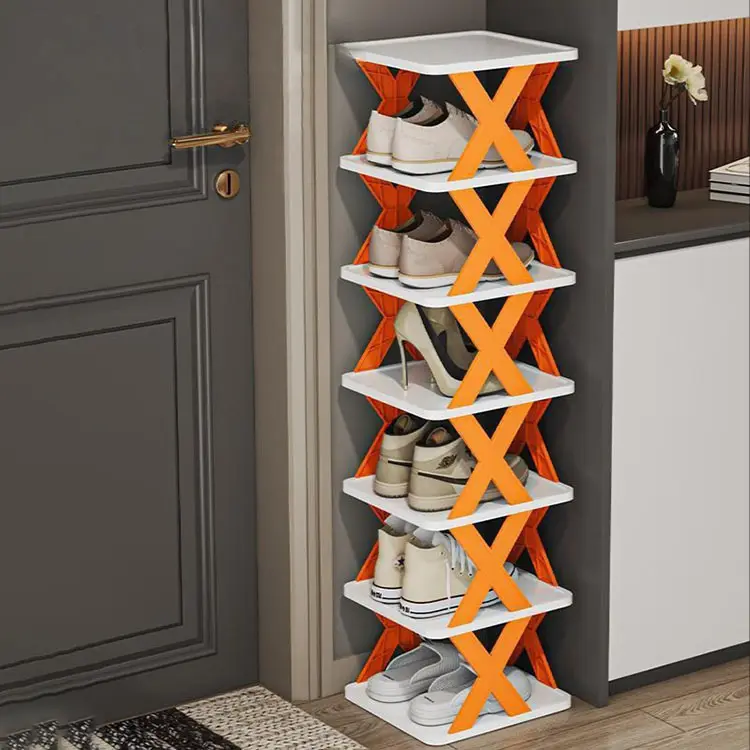 Entryway Multi-layer Shoe Rack Simple Easy To Assemble Household Foldable Plastic Shoes Holder