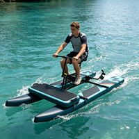 Vélo aquatique gonflable en PVC écologique à longue durée de vie, équipement commercial de location pour lacs, mers et stations balnéaires