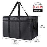 Sac isotherme de livraison XXL/XXXL pour Doordash, porte-pizza chaud/froid avec doublure en polystyrène, Canada