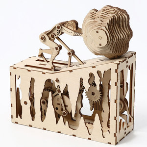 Puzzle 3D en bois mécanique Sisyphus à monter soi-même, sculptures 3D en bois pour adultes, modè<span class=keywords><strong>le</strong></span> <span class=keywords><strong>de</strong></span> construction artistique cinétique inspiré du <span class=keywords><strong>mythe</strong></span> grec - Product Image 3