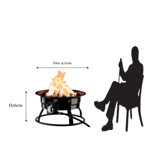 Suministros <span class=keywords><strong>de</strong></span> jardín Barbacoa <span class=keywords><strong>de</strong></span> jardín <span class=keywords><strong>de</strong></span> 19 pulgadas Parrilla <span class=keywords><strong>de</strong></span> fuego <span class=keywords><strong>de</strong></span> gas propano para acampar Barbacoa al aire libre - Product Image 6