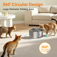 Fontaine à eau portable pour animaux de compagnie ChongxinIOT 7L en acier inoxydable, distributeur d'eau automatique pour chat et chien, bouteille filtrée ultra-silencieuse