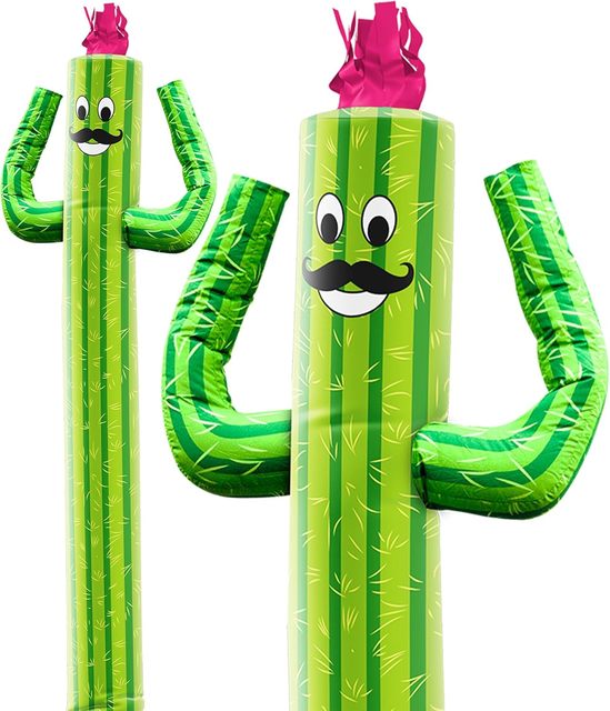 Cactus Theme Inflatable Tube Man 10 Feet Tall Wacky Waving Inflatable Dancing Tube Guy for Business Promotion