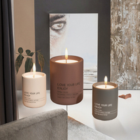 Pot en béton personnalisé cire de soja grandes bougies parfumées de luxe pour la décoration intérieure
