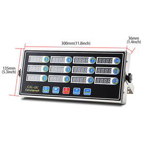 Cal-12c Digital 12 Channel Countdown <b>Timer</b> Stainless Steel Kitchen <b>Timer</b> With Touch Control 300mm x 135mm - Product Image 1