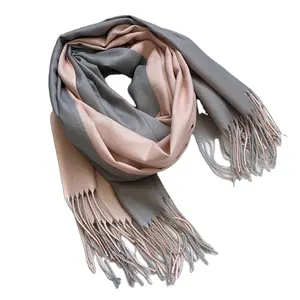 Nieuwe kasjmier sjaal voor herfst winter mannen en vrouwen bijpassende sjaal drape gevoel sjaal dubbelzijdig effen kleur warme sjaal