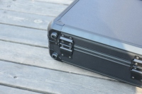 Mallette de transport d'outils en aluminium noir mallette de rangement d'outils portables