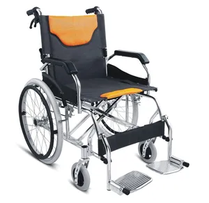 Forniture mediche pieghevoli in alluminio portatile sedia a rotelle manuale per disabili - Product Image 3