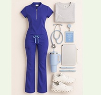 Nouveaux ensembles de blouses médicales pour femmes, personnalisables avec logo, manches courtes, pantalons, uniformes pour cliniques dentaires et hôpitaux, tenues d'infirmières pour femmes