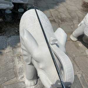 Diseño moderno tallado a mano piedra elefante jardín Animal estatua elegante jardín decoración escultura - Product Image 3