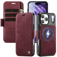Nouvelle conception 2026 : Étui portefeuille en cuir sans fil avec fentes pour cartes pour iPhone 18 Pro Max, 17 Pro Max, 18 Pro, 17 Pro