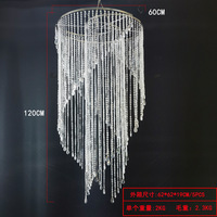 Lustres modernes en acrylique, grandes suspensions à perles, luminaires suspendus pour plafond, décoration de plafond pour fêtes, événements et salles de mariage