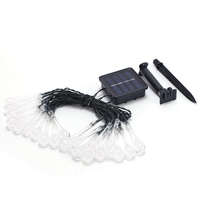 Guirlandes lumineuses solaires LED blanc chaud en cuivre IP44 pour extérieur, camping, fêtes, décorations de parcs, affichage festif en hauteur