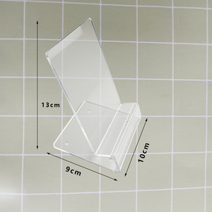 Support de téléphone portable personnalisé en acrylique transparent recyclable imprimé UV, simple, pour ordinateur de bureau, <span class=keywords><strong>tablette</strong></span>, épaissi, promotionnel - Product Image 3