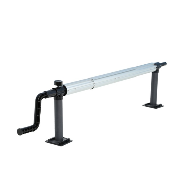 Solar Aluminum Retractable Cover Reel for Above Ground Pools Under 4m with 3x1.6m Telescopic Poles Pool Covers & Reels