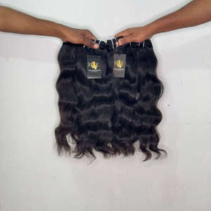 Extensiones de Cabello Humano Ondulado Natural Indio al por Mayor, Paquetes de Cabello Humano Ondulado de Templo con Cutícula Alineada - Product Image 2
