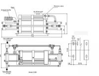 Pompa Piston Pneumatik Kepala Ganda 10000 Psi Berkualitas Baik, Pompa Pengukur Tekanan Udara Bertekanan Tinggi