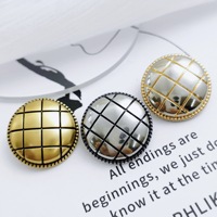 Kancing Dekoratif Bulat Berlapis Paduan Seng Ramah Lingkungan Model Retro Flatback 1818 Cocok untuk Jas Rajutan Sweater