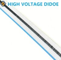 Diode haute tension 2CL704, 4KV/5mA 80nS, diode à récupération rapide, diode haute tension faible courant avec boîtier miniature 3*8 mm.