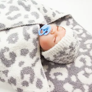 Wholesale price solid plaid warm yarn crochet jersey knit baby beanie hats for newborn winter
