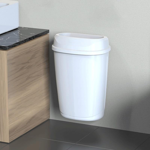 China Manufacturer 32L Waste <b>Bin</b> Hanging for Hotel <b>Room</b> Commercial Kitchen Plastic Waste <b>Bin</b> Floor or Wall Mounted - Product Image 5