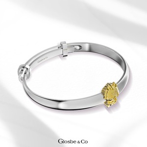 <b>Cute</b> Silver (Plated in Rose/Yellow/Platinum Gold) Pure Silver Children <b>Bracelets</b> - ''Giap Thin 2024'' BANGLES - Product Image 1