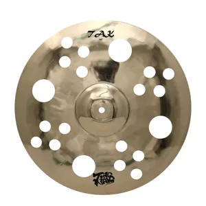 Tongxiang B20 TAK Professional 16 ''Hole Crash Cymbals Platillo de tambor de alto grado hecho a mano de China