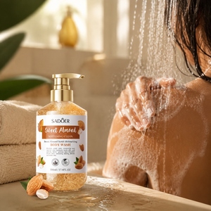 SADOER Gommage Doux à l'Amande, Gel Douche Hydratant Moussant Riche, Blanchissant, Nettoyant, Lissant et Soyeux pour la Peau, Nettoyant Corporel Quotidien pour la Douche - Product Image 3