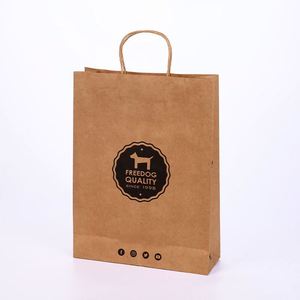 Bolsa de Papel Kraft Marrón con Logotipo Exclusivo Personalizado para Ti, Bolsa de Centro Comercial para Tienda de Ropa - Product Image 5