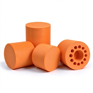 XAT Orange EVA <b>Foam</b> Cylinder Cushioning Material with Circular Cutouts Protective Padding Cost Saving - Product Image 3