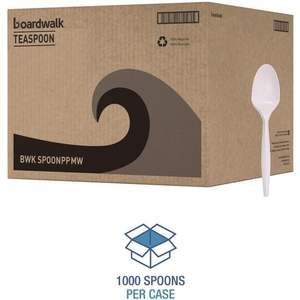 Boardwalk 5.31 Pulgadas Cuchara Desechable de Plástico Polipropileno de Peso Medio, Blanca, 1000 Unidades por Caja - Product Image 4