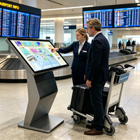 Kiosco de Información Táctil Infrarrojo de Alta Luminosidad Tipo K de 43 Pulgadas para Uso en Interiores, Compatible con LAN, WIFI, Salida HDMI, Software CMS Gratuito