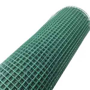 건축 담 패널을 위한 상업적인 녹색 PVC 입히는 격자 용접된 철망사