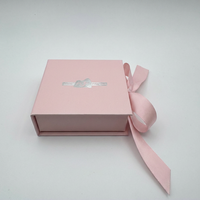 Boîte d'emballage en papier pliable avec fermeture magnétique de luxe, personnalisée avec logo imprimé, pour ranger des bagues