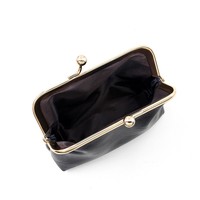Porte-monnaie compact en cuir personnalisé avec logo, pochette pour écouteurs, fermeture à pression, résistant à l'eau, écologique, durable, tendance