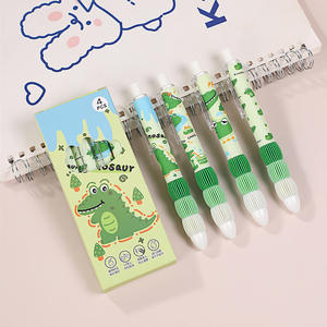 Stylo gel rétractable pour étudiants avec pointe ST de 0,5 mm, encre noire à séchage rapide, poignée en éponge EVA, stylo gel mignon - Product Image 3