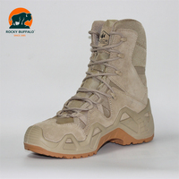 Rocky Buffalo Delta sepatu bot pendek tempur taktis, sepatu berburu luar ruangan antiselip High-Top untuk musim panas musim semi musim gugur-uniseks