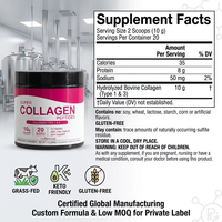 Poudre de peptides de collagène marin hydrolysé de qualité supérieure OEM pour l'éclat de la peau et le soutien anti-âge, marque privée ODM