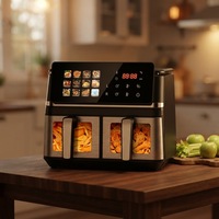Nouveau modèle 2026 – Four de cuisine numérique 10L avec écran LED, friteuse à air multifonction sans huile à double panier, pour usage domestique