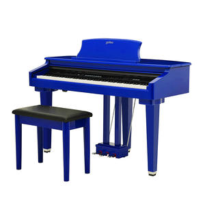 High-gloss Blue 88 Hammer Action Mini-<strong>grand</strong> <strong>Piano</strong> Digital <strong>Piano</strong> with Bench - Product Image 4