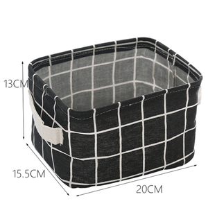 Cesta plegable de lino y algodón personalizada, cestas de ropa de bebé, organizador de cocina con revestimiento impermeable, regalo - Product Image 5