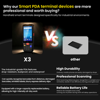 Terminal PDA industriel robuste Android 14, 4G, scanner de codes-barres 1D 2D QR, GNSS, écran 4 pouces, 4 Go + 64 Go, en stock pour entrepôt