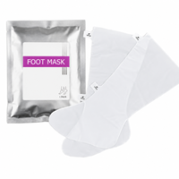 Masque pour les pieds en tissu non tissé personnalisé, 1 paire, long, pour le soin de la peau des pieds, vente en gros
