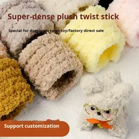 Fil chenille en velours corail extra dense de 15 mm pour la fabrication artisanale de petits chiens en fil torsadé, vente en gros, Chine Zhejiang
