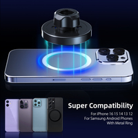 360 °   Support de chargeur de voiture sans fil magnétique rotatif 15W à charge rapide pour grille d'aération, compatible iPhone séries 17-12 et Android