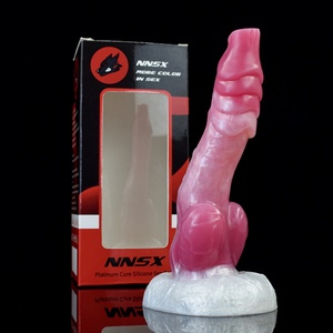 FAAK Wholesale Strap on Dog <b>Dildos</b> Artificial Animal Penis Small Knot <b>Dildos</b> for Couple Sex Toy - Product Image 3