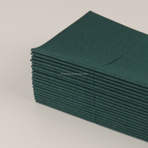 Pochette de couverts et <span class=keywords><strong>serviette</strong></span> de table <span class=keywords><strong>en</strong></span> <span class=keywords><strong>papier</strong></span> Airlaid vert, 1 pli, style coloré - Product Image 3